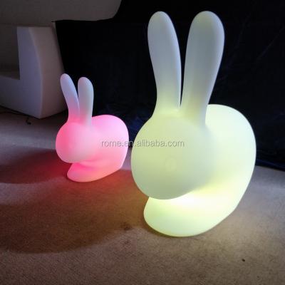 China Decoration Kids Kids Favor Gift Rabbit LED Night Light Rabbit Lamp Color Changing Magic Fancy Cute Led Night Light for sale