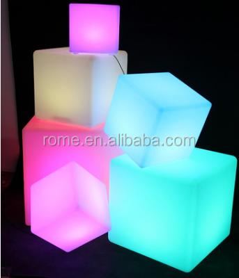 China Commercial Furniture 40cm Led Cube Wedding Decoration Mood Garden Light Led Cube For Sitting for sale