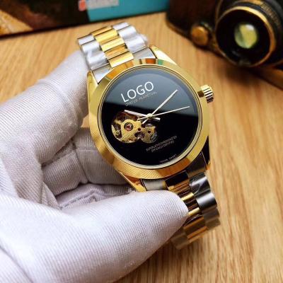 China Three Hands Timing Stainless Steel Hollow Strap Full Automatic Stopwatch Men's Luxury Fashion Watch for sale