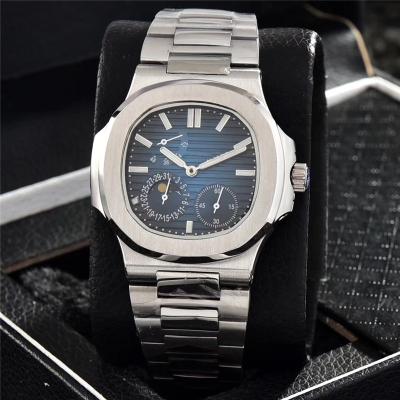 China Popular Square 90L Full Automatic Mechanical Business Men's Fine Steel Watch Sun Moon Timing Stopwatch for sale