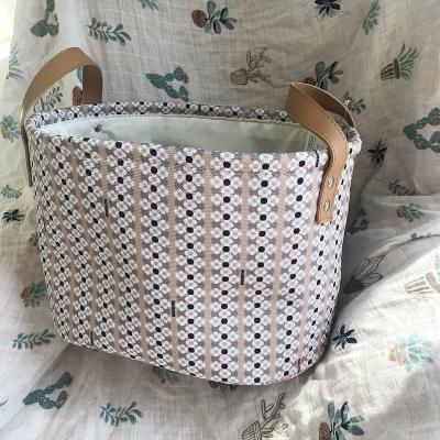 China New Fashion 202201 High Quality Soft Fabric Sustainable Storage Basket Folding Multifunctional Storage Basket for sale