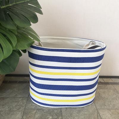 China Sustainable Decorative Cloth Storage Basket Popular Folding Fabric Storage Basket for sale