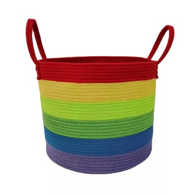 China High Quality Hot Sale Modern Cotton Rope Storage Basket Wholesale From Amazon for sale