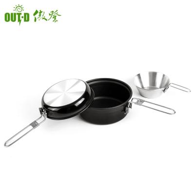 China 1 Person Sustainable Aluminum 3 Piece Nonstick Cooking Set / Cookware Set for sale