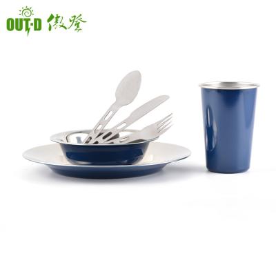 China Sustainable Stainless Steel Cutlery Set Dinner Items Set With Mesh Bag for sale