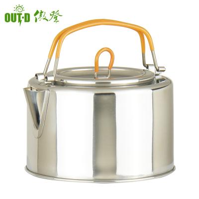 China Sustainable Double Handle Stainless Steel Mesh Strainer Teapot Kettle for sale