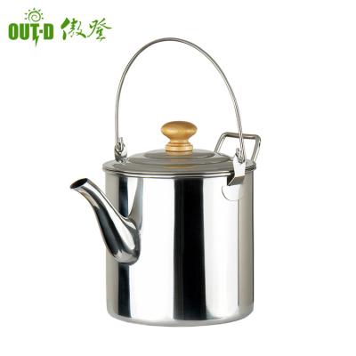 China Stainless Steel Gooseneck Travel Teapot Sustainable Outdoor Portable Camping Kettle for sale