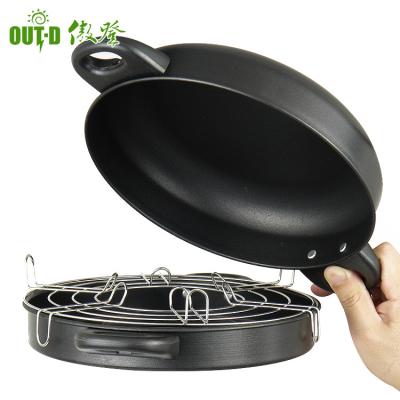 China Gas Cooker Camping Gas Stove Use Mini Frying Pan Dish BBQ Grill Maker for sale