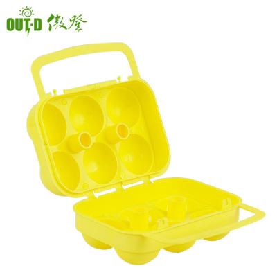 China Folding Storage Box/6 Egg Portable Container Resistance Egg Carrier Egg Crate Plastic Mold Holder for sale