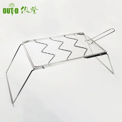 China Corrosion Resistance Stainless Steel Barbecue Grill Net Grill Wire Mesh Rack For Camping Rise for sale