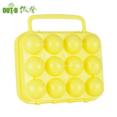 China Folding 12 Cup Strength Outdoor Square Egg Carrier Cup / Egg Storage Box / Plastic Egg Holder for sale