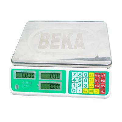 China WITH LID OEM 40KG ACS Digital Pricing Computing Scale 88LB Commercial Weighing Scale Electronic Digital Table Scale with LCD Display for sale