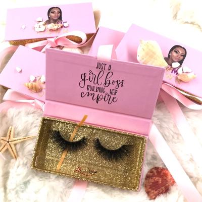 China OEM factory long natural 3d mink eyelashes wholesale packing box cruelty free natural volume for sale