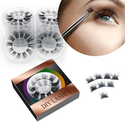 China Hard Paper 2022 Pre Cut Segmented Lashes Set Lashes DIY for sale