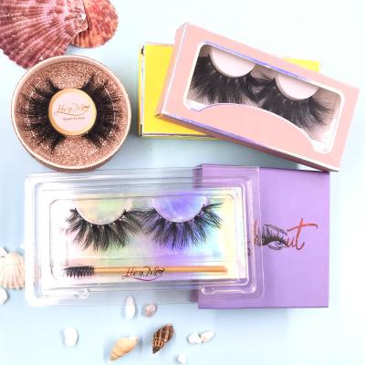 China Wholesale 100% Real Cruelty Free Natural 3d Mink Eyelashes Thick 25mm Natural Tapered Eyelashes With Customize Box for sale