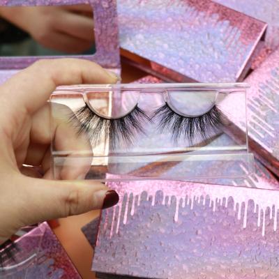 China 25-30 Times Wholesale False 100% Lint Factory 3D Fiber Cruelty Free Synthetic Natural Light Mink Eyelashes Vendors for sale