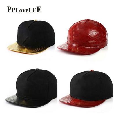 China PPLOVELEE COMMON Wholesale Custom Logo 5.6 Panel Hat High Quality Leather Hat for sale