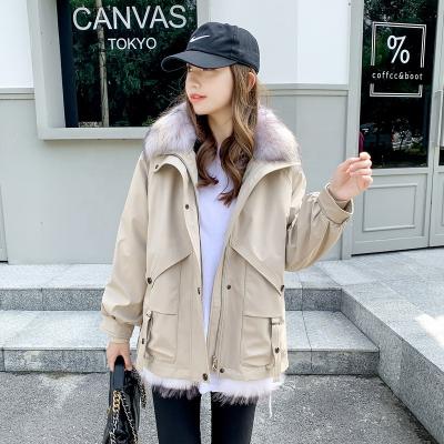 China Viable Women Genuine Leather Parka Jacket Winter Coat With Hood Fashion Clothing Plus Size Fur Coated Ladies Warm Outwear for sale