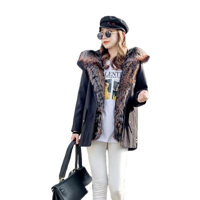 China Real fur parkas women jacket winter viable coat with fur Hood Fashion Clothing Plus Size ladies coats warm for outwear Aliexpress quantity for sale