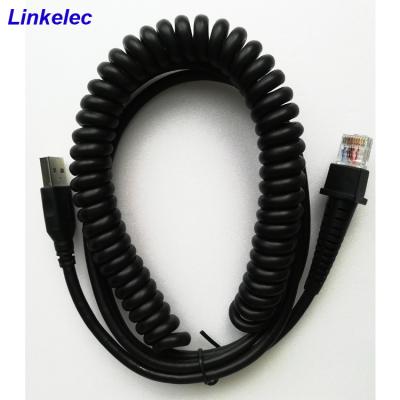 China Barcode Scanner Data Tansmission 9FT Coiled Datalogic Cable For Datalogic GD4100 GD4330 Scanner for sale