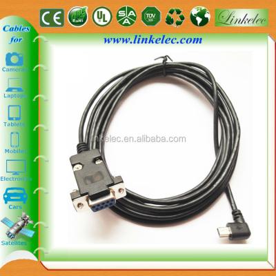 China mobile phone db9 to usb mini angled cable for machine for sale