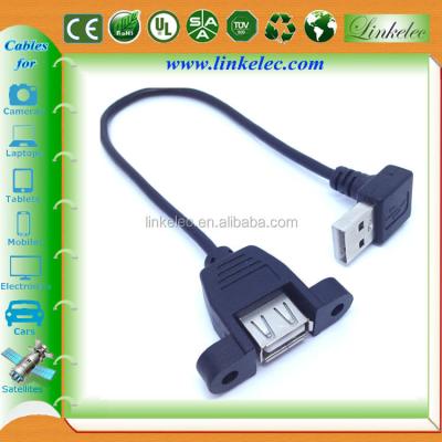 China Mobile Phone 2.0 UP Right Angle Down Angle Panel Mount USB Cable for sale