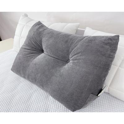 China Anti-Static Bed Cushion Filled Triangle Pillow Bedside Backrest Sofa Cushion Back Pillow for sale