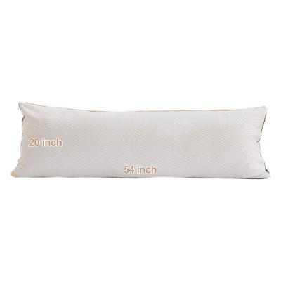 China 100% Cotton Anti-Static Soft Long Pillow Removable Body Sleep Bed Pillow With Zippered Pillow Case for sale