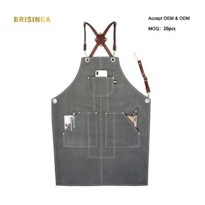 China Vintage Drinks/Food Cooking Apron Men's Apron For Steaks, BBQ Cotton Cooking Chef Bartender Cleaning Apron for sale