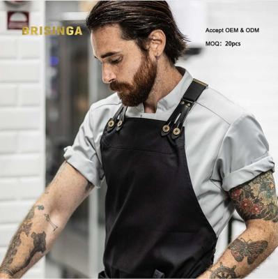 China Drink/Food waiter chef barista bartender apron for men kitchen bakery apron with custom logo for sale