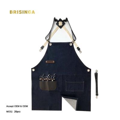 China Custom Sublimation Work Drink/Food Barber Shop Waterproof Bartender Barber Gardening Apron for sale