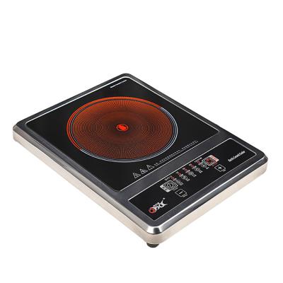 China Hot Portable Single Burner Hotel Sale 2000w Stainless Steel Infrared Induction Push Button Type Ceramic Cooker Cooker for sale