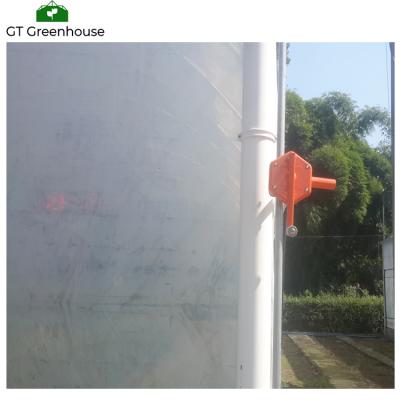 China Manual Multi-span Agricultural Greenhouse Ventilation Manual Ventilation In Plastic Sheet for sale