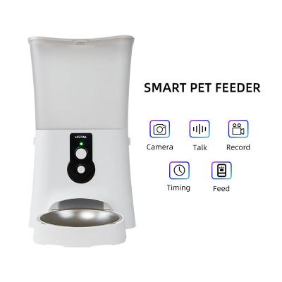 China Advanced Automatic App Control Phone Wifi Reminder Timed Cat Dog Food Dispenser Automatic Pet Driver Camera for sale