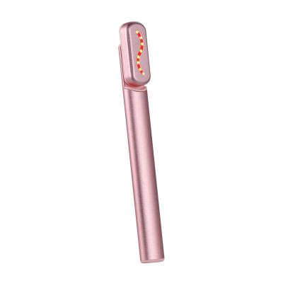 China Red Photon Anti-Wrinkle Eye Massager Pen Dispositivo de eliminación de arrugas de los ojos con calentamiento por vibración en venta