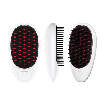 China Anti Hair Loss Massage Comb Electric Cordless Light Therapy Red Blue LED Hair Growth Comb Scalp Massager for sale