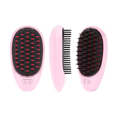 China Anti Hair Loss Massage Comb Electric Cordless Therapy Red Blue LED Hair Growth Comb Scalp Massager For Hair  Growth for sale