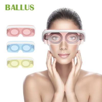 China Draagbaar elektrisch 3 kleur led oogtherapie masker vibratie oogmassage masker apparaat Te koop