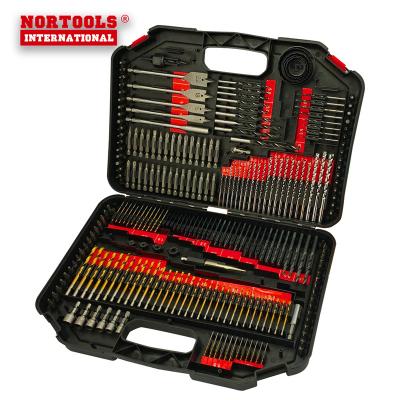 China 246pcs HSS Multi-Function Twist Drill Bit Titanium Masonry Drill Bit Set Screwdriver Bit Pattern Wooden Drill Bit Set For Home Work for sale