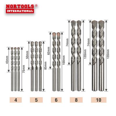 China 5PCS Concrete Drill Bit Carbide Sandblaster Concrete Masonry Drill Bits For Masonry Drilling for sale