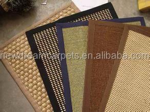 China Simple style latex backing natural sisal blanket sisal fiber rug and blankets, living room rug for sale