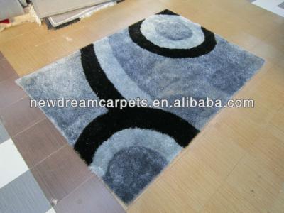 China Jacquard Best Selling Shaggy Rug in Gray and Black Color for sale