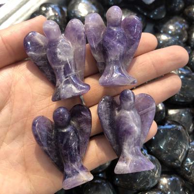 China Crystal Angel Crystal Carving Crafts Purple Mica Amethyst Dream Angle Healing Wholesale From China for sale