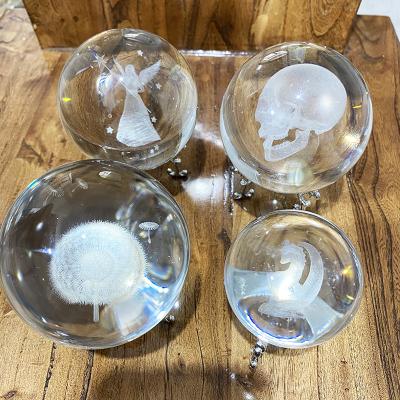 China China Wholesale Customized Crystal Spheres Polished With Design inside Clear Crystal Ball For Healing for sale