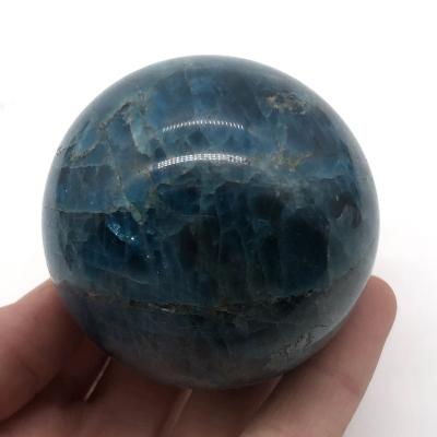 China China Crystal Spheres Polished Blue Apatite Customizable Natural Wholesale Crystal Ball For Healing for sale