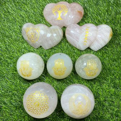 China Natural Ball Heart Crystal Sphere Quartz Healing Crystal Different Design Wholesale From China for sale