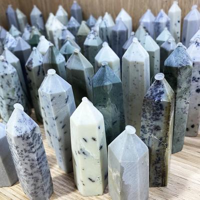 China Wholesale Natural Stone Tower Herb Flower Agate China Crystal Point Healing Colorful Crystal for sale