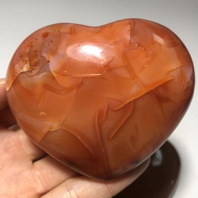 China Wholesale Natural Crystal Heart Agate Heart Shape Healing Carnelian Gemstone Red Heart Stones From China For Sale for sale