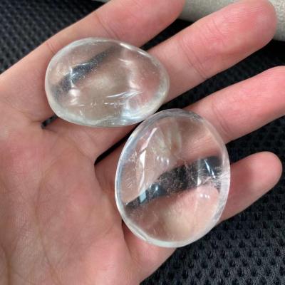 China Wholesale Crystal Stone Natural Clear Quartz Crystal Palm Stone Handles For Healing Gift from China for sale