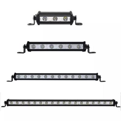 China 6063 Die Casting Aluminum Alloy Housing 9W 18W 36W 54W 72W 90W Automobile Off Road ATV Mini LED Tractor 4x4 Slim Light Bar for sale